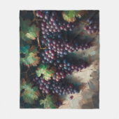 Lila Trauben auf dem Weinölgemälde Fleecedecke (Vorderseite)