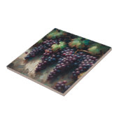 Lila Trauben auf dem Weinölgemälde Fliese (Seite)