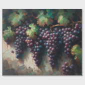 Lila Trauben auf dem Weinölgemälde Geschenkpapier (Flach)