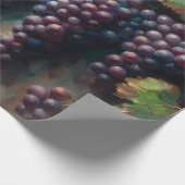 Lila Trauben auf dem Weinölgemälde Geschenkpapier (Ecke)