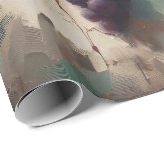 Lila Trauben auf dem Weinölgemälde Geschenkpapier (Rolleneckpunkt)