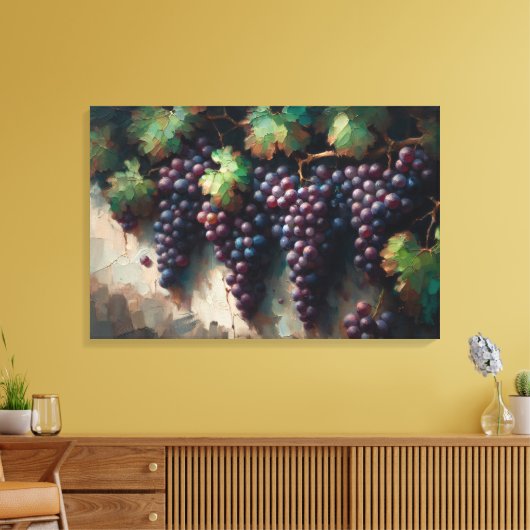 Lila Trauben auf dem Weinölgemälde Leinwanddruck (Insitu (Wohnzimmer))