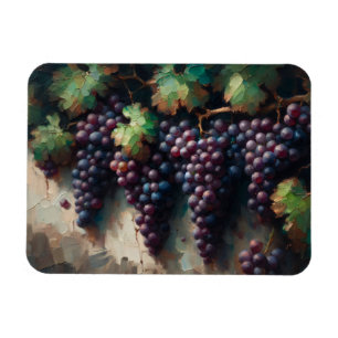 Lila Trauben auf dem Weinölgemälde Magnet