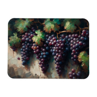 Lila Trauben auf dem Weinölgemälde Magnet
