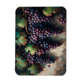 Lila Trauben auf dem Weinölgemälde Magnet (Vertikal)