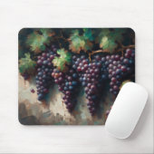 Lila Trauben auf dem Weinölgemälde Mousepad (Mit Mouse)