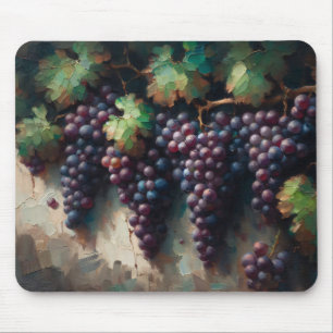 Lila Trauben auf dem Weinölgemälde Mousepad