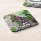 Lila Trauben auf der Rebe Untersetzer (Linke Seite)