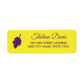 Lila Trauben auf gelb (Vorne)