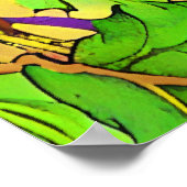 Lila Trauben auf Grapevine Poster (Ecke)