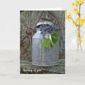 lila Trauben aus antiker Milch Karte (Gelbe Blume)