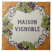 Lila Trauben Custom House Name Plate Plaque Schild Fliese (Vorderseite)