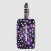 Lila Trauben Fruchtmuster Abstrakter Individuelle Gepäckanhänger (Vorderseite Vertikal)