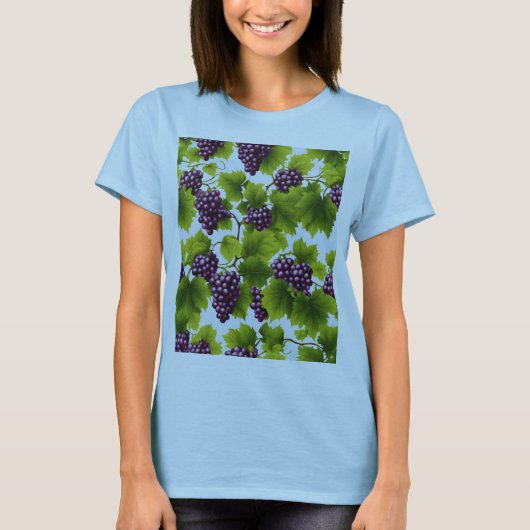 Lila Trauben Grapevine Women's Basic T - Shirt (Vorderseite)