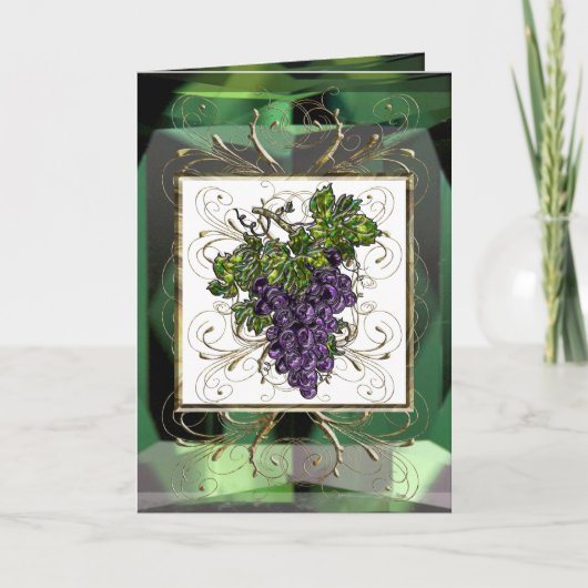 Lila Trauben Karte (Vorderseite)