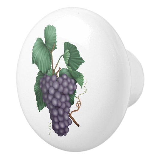 Lila Trauben Keramikknauf (Rechts)