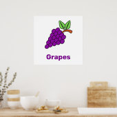 Lila Trauben mit Plakat (Küche)