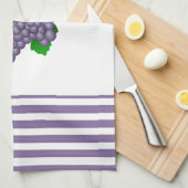 Lila Trauben mit Streifen Küche Handtuch (Viertel Falte)