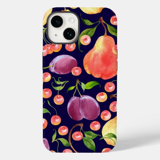 Lila Trauben Obst | iPhone 14 Case-Mate Hülle (Rückseite)