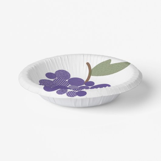 Lila Trauben Pappteller (Gewinkelt)