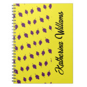 Lila Trauben personalisiert gelb Notizblock (Vorderseite)