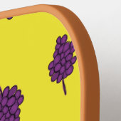 Lila Trauben personalisiert gelb Pickleball Schläger (Linke Seite)