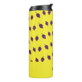 Lila Trauben personalisiert gelb Thermosbecher (Nach links gedreht)