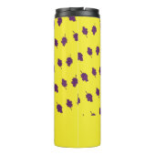 Lila Trauben personalisiert gelb Thermosbecher (Rückseite)