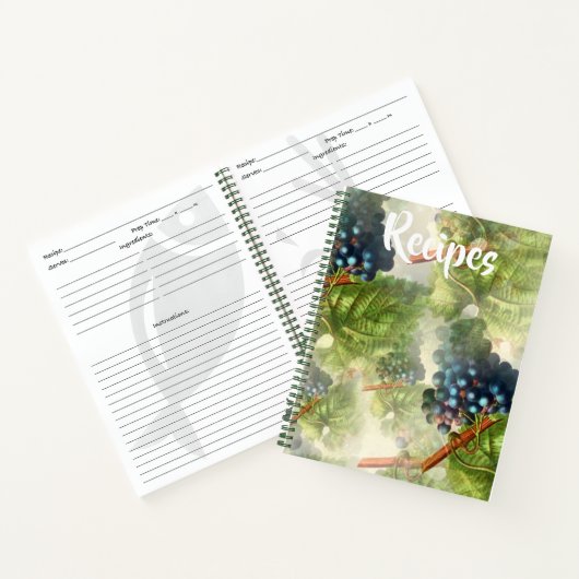 Lila Trauben Rezept Buch (Innenseite)