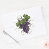 Lila Trauben Runder Aufkleber (Umschlag)