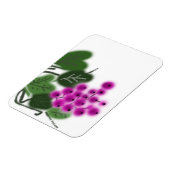 lila Trauben und grüne Blätter Magnet (Linke Seite)