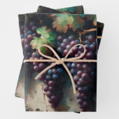 Lila Trauben und Ölgemälde Geschenkpapier Set (Beispiel)