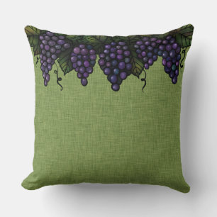 Lila Trauben und Reben, Kissen 20" x 20"