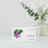 Lila Trauben. Visitenkarte (Stehend Vorderseite)