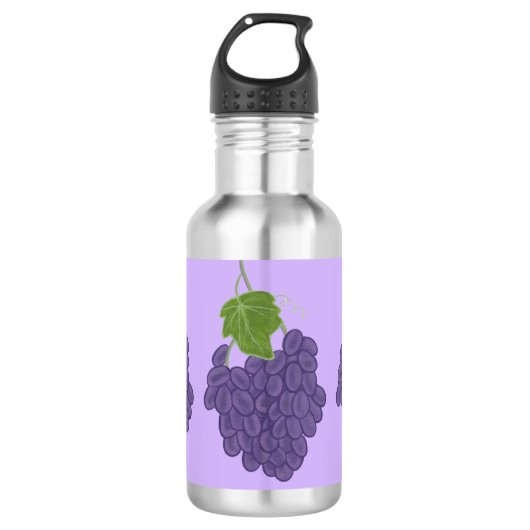 Lila Trauben Wasserflaschen Edelstahlflasche (Vorderseite)