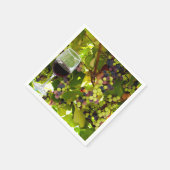 Lila Trauben Weinbau mit Wineglass Serviette (Ecke)