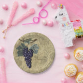 Lila Trauben Weinberg Hochzeit Brautparty Pappteller (Party)