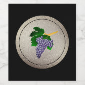 Lila Trauben Weinetikett (Einzelnes Label)