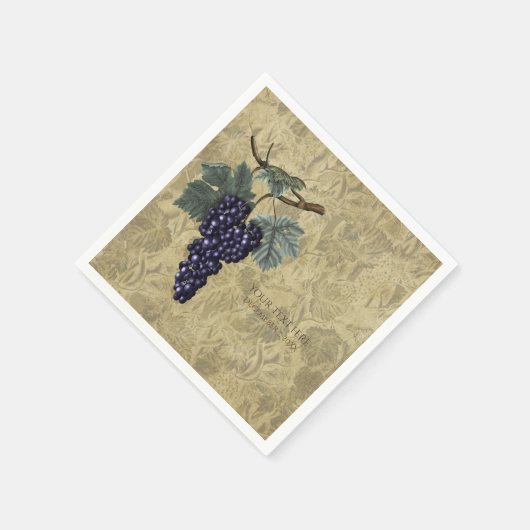 Lila Trauben Weinroute Mendrisiotto Weinroute Mend Serviette (Ecke)