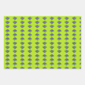 Lila Traubenmuster auf grün Geschenkpapier Set (Vorderseite 3)
