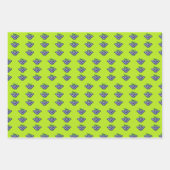 Lila Traubenmuster auf grün Geschenkpapier Set (Vorderseite 2)