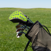 Lila Traubenmuster auf grün Golf Headcover (In SItu)