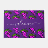 Lila Traubenmuster - Willkommen Fußmatte (Vorderseite)