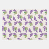 Lila Traubenwasser Handgemalt Geschenkpapier Set (Vorderseite 2)