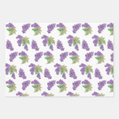 Lila Traubenwasser Handgemalt Geschenkpapier Set (Vorderseite)