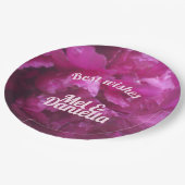 Lila Trauerfeier Pappteller (Schrägansicht)