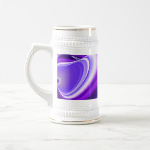 Lila Traum, Abstrakte Fantasie Rainbow Art Bierglas