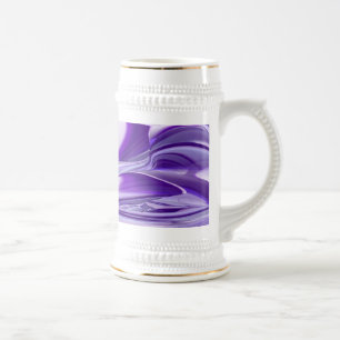 Lila Traum, Abstrakte Fantasie Rainbow Art Bierglas