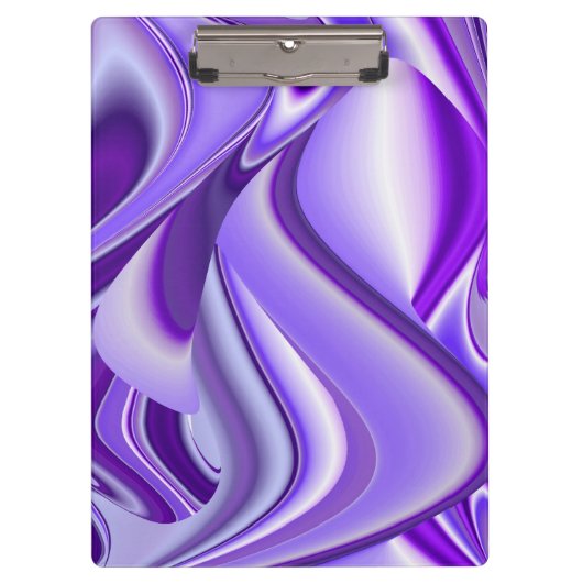 Lila Traum, Abstrakte Fantasie Rainbow Art Klemmbrett (Vorderseite)