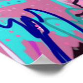 Lila Traum Ausdrückliches Abstrakt Poster (Ecke)